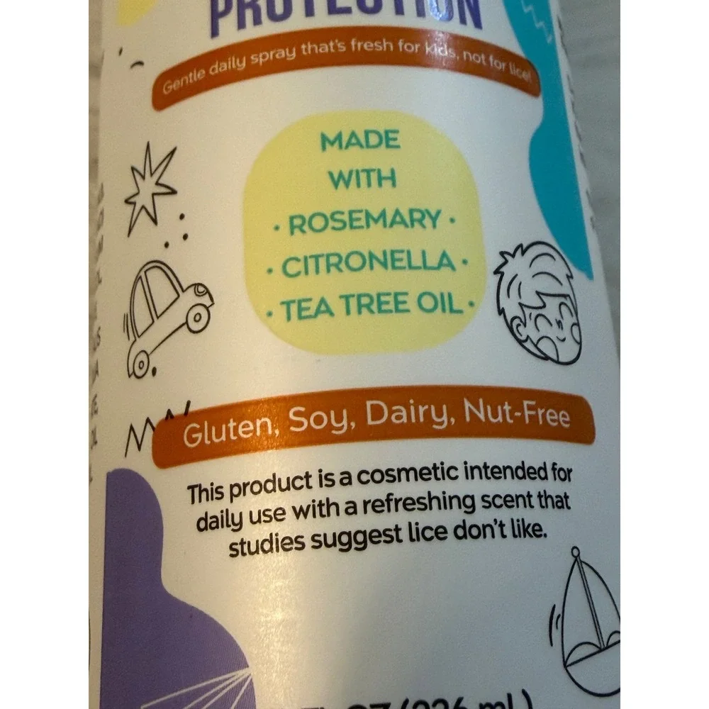 Natural Sense Kids Rosemary Hair Protection Spray 8oz Plant Based Daily Mist